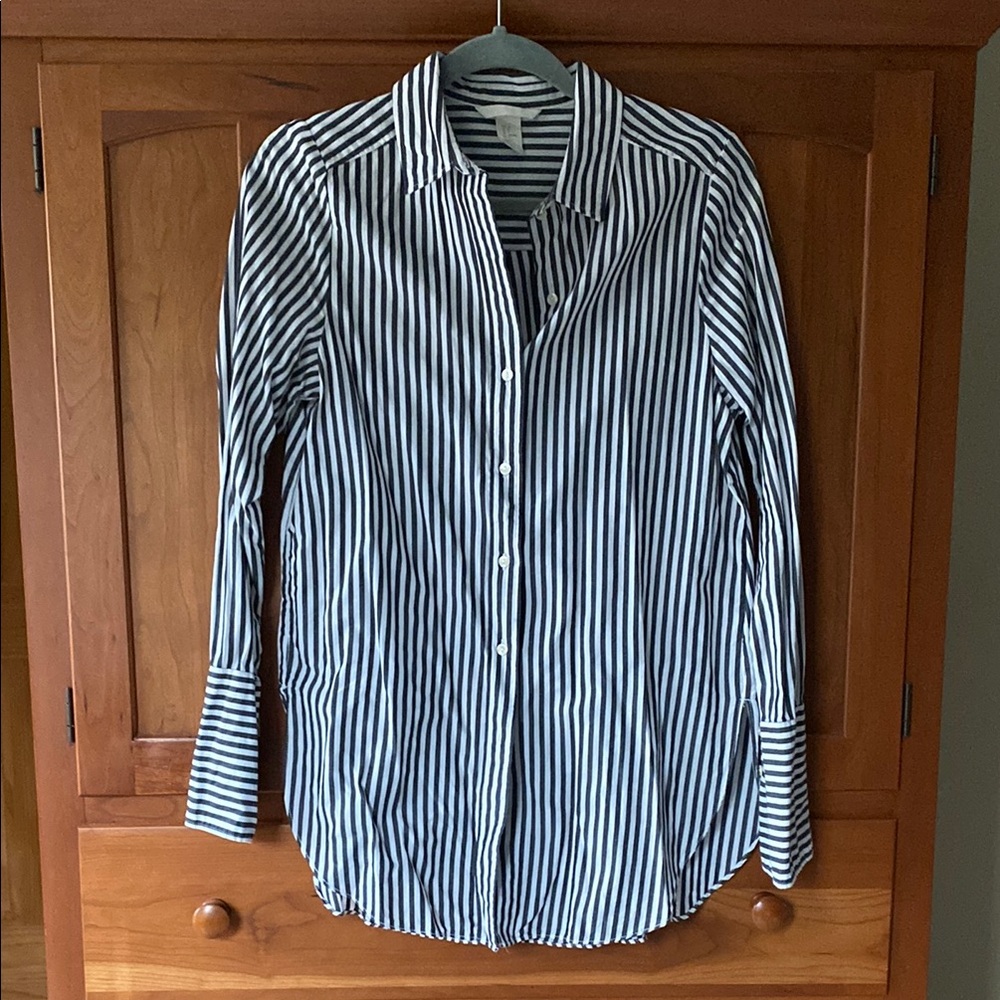 H&M Striped Shirt - Black and White